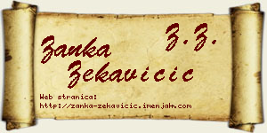 Žanka Zekavičić vizit kartica